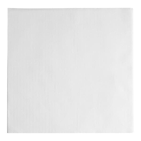 Nature's Linen 15" x 16" White Flat Pack Airlaid Dinner Napkins - Image 1