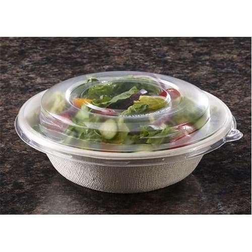 Dome PET Lid - fits 24-48 oz Round Pulp Bowls - Image 1