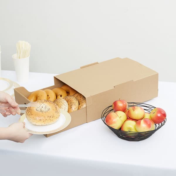 Small Kraft Catering Tray with Cover - Image 1