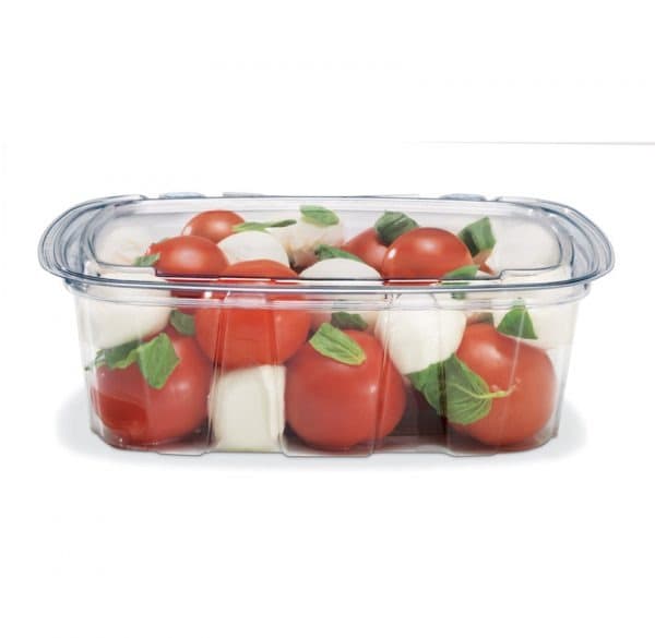Placon Crystal Seal® 24 oz Clear Tamper-Evident Hinged Deli Base - Image 1