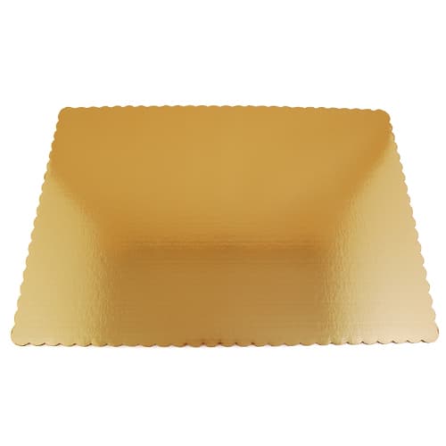Southern Champion Full Scalloped Metallic Gold Cake Pad - Image 1