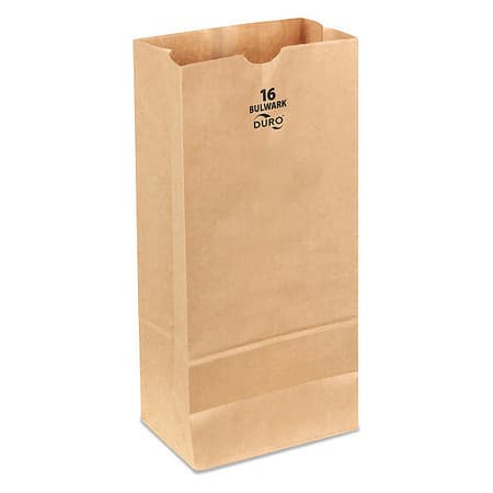 Duro Bulwark 16 lb. Extra Heavy Duty Brown Bag - Image 1