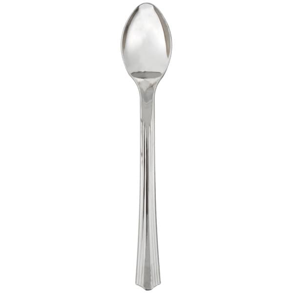 WNA Comet RFPSP4 Petites 4 1/4" Stainless Steel Look Heavy Weight Plastic Tasting Spoon - Image 1