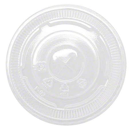 92mm Clear PET Cold Cup Lid with Straw Slot