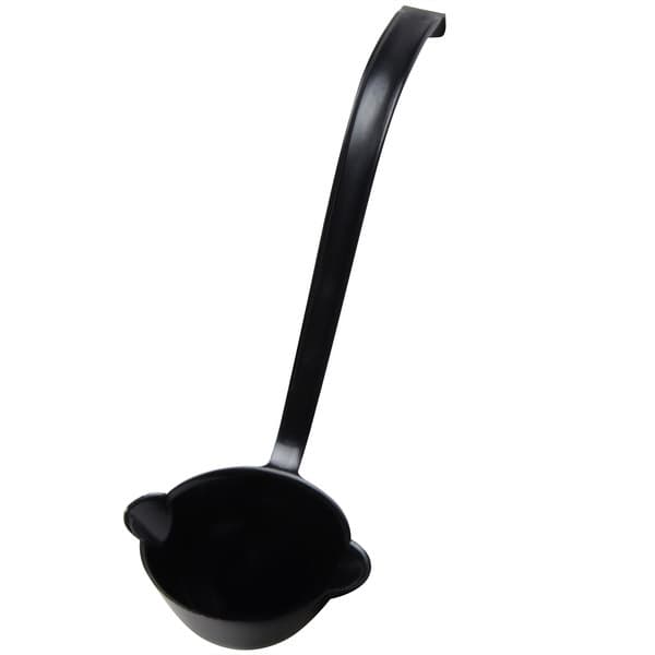 Fineline 540.BK Platter Pleasers 3.5 oz. Black Plastic Disposable Ladle - Image 1