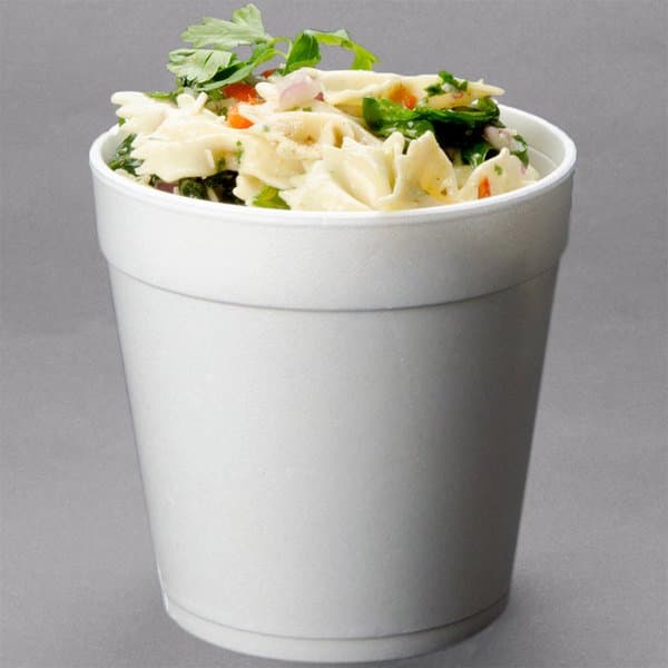 Dart 32MJ48 32 oz. White Foam Food Container - Image 1