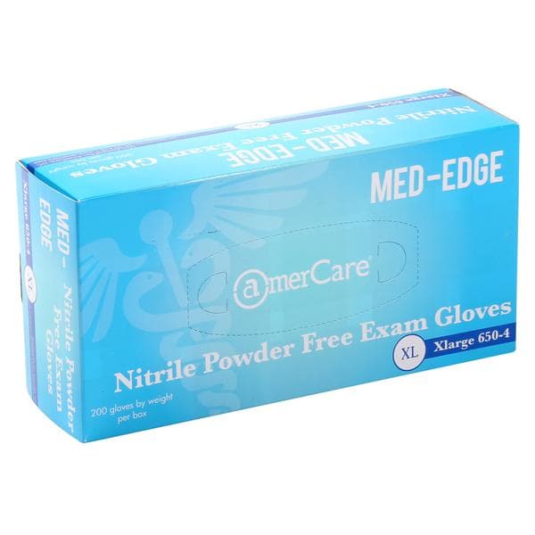 AmerCare Med-Edge X-Large Latex Free Powder Free Nitrile Exam Glove