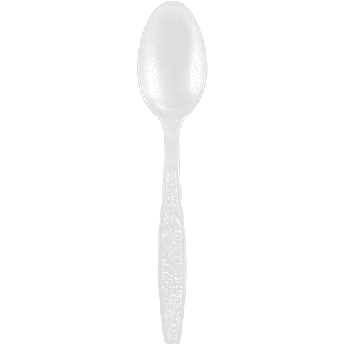 Berk White Heavy Weight Plastic Teaspoon - Image 1