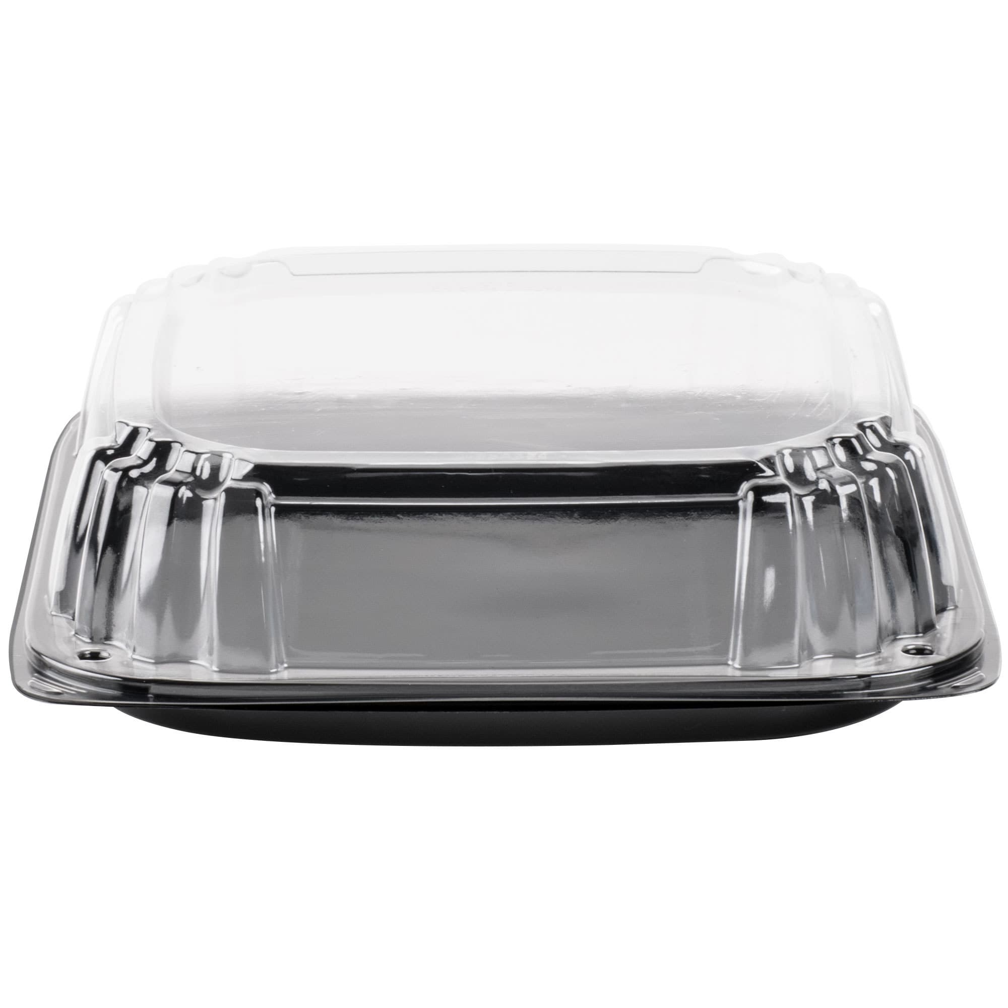 12" Square PET Platter with High Dome Lid