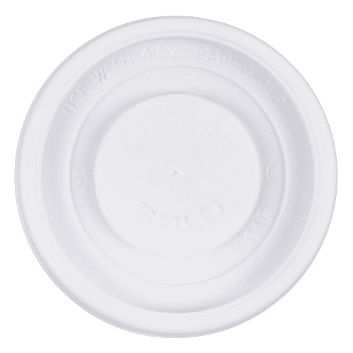 Solo VL34R-0007 4 oz. White Plastic Vented Lid - Image 1