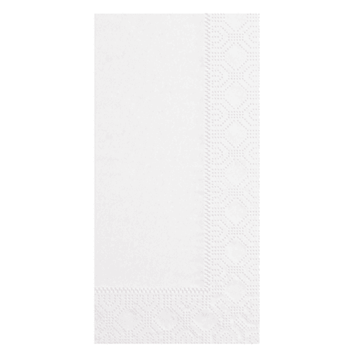 15" x 17" 2-Ply White Dinner Napkin (7.5" x 4.25" Folded) - Image 1