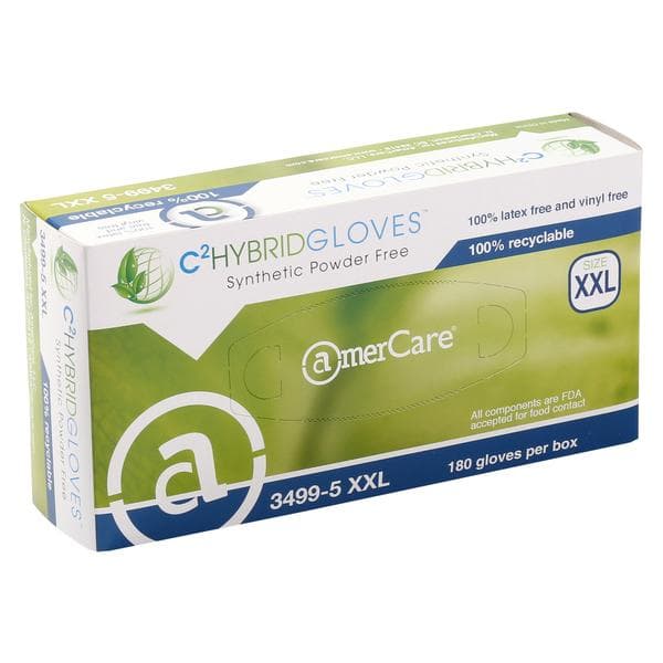 AmerCare C2 Hybrid XX-Large Latex Free Powder Free Vinyl Free Recyclable Glove