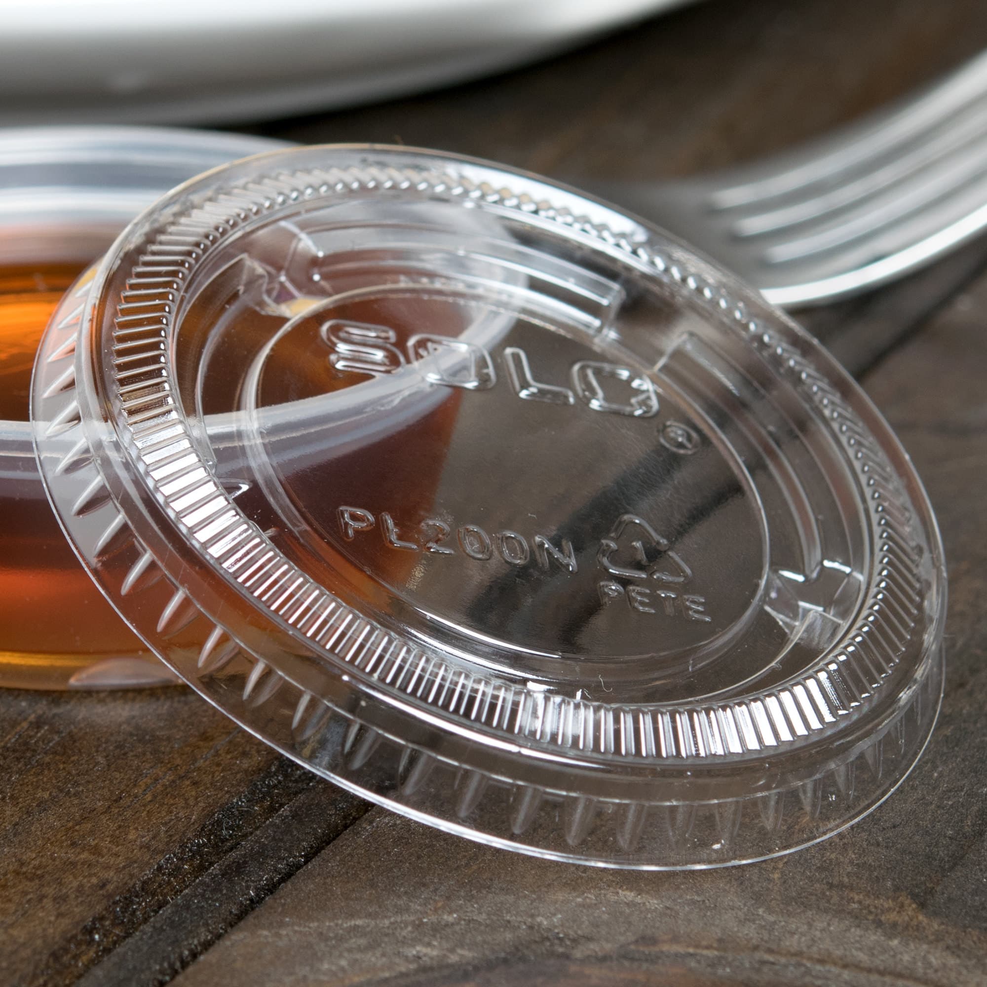 Solo PL200N Medium Clear Plastic Souffle / Cup Lid - Image 1