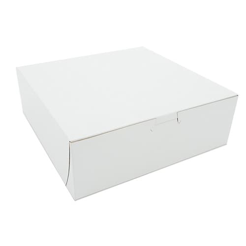 Southern Champion 9" x 9" x 3" White Non-Window Bakery Box - Image 1