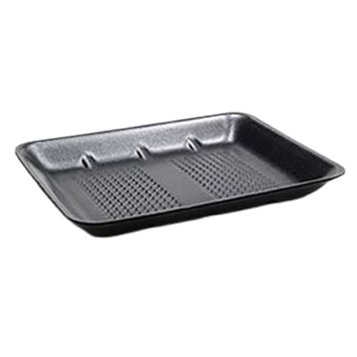 Pactiv 8H Black Heavy Foam Supermarket Tray
