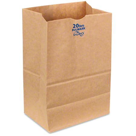 Duro Bulwark 20 lb. Shorty Extra Heavy Duty Brown Bag - Image 1