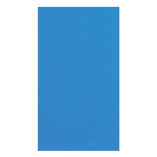 Hoffmaster 15" x 17" Regal Embossed 2-Ply Marina Blue Dinner Napkins - Image 1