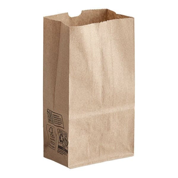 3 1/2" x 2 3/8" x 6 7/8" Kraft Paper Bag - Image 1