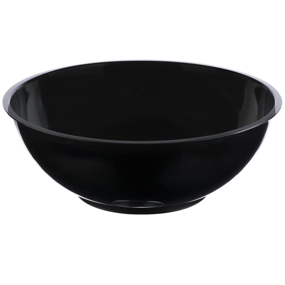 Fineline HPB12610PP.BK ReForm 160 oz. Black High Profile Plastic Catering Bowl - Image 1