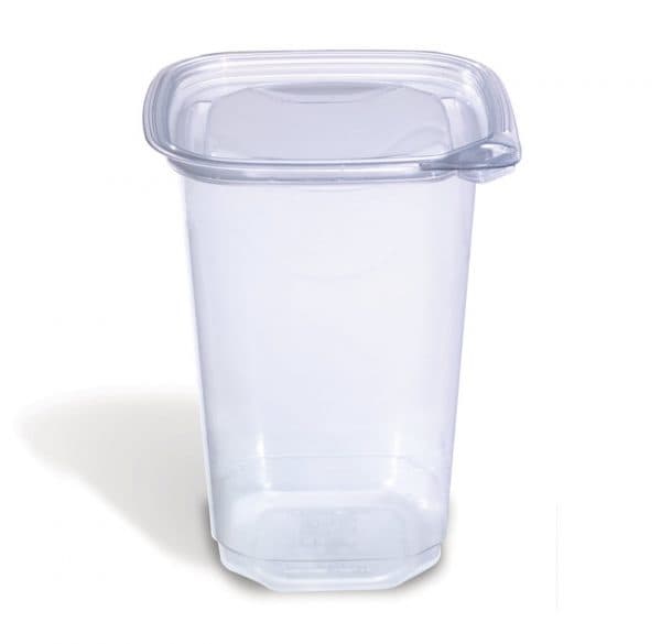 Placon Evolutions® 32 oz Clear Tamper-Evident Square Deli Base - Image 1