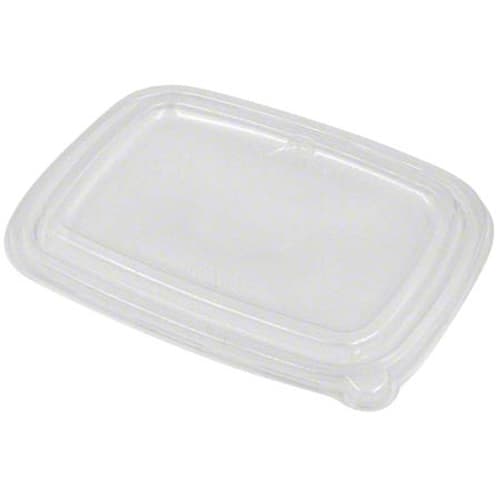 Flat PP Lid - fits 28 oz Fiber Rectangle Container - Image 1