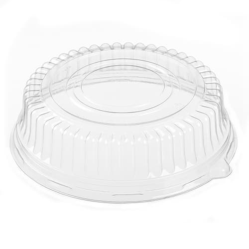 Polar Pak 12" Ebony® Catering Tray 3" Clear PET Dome Lid - Image 1