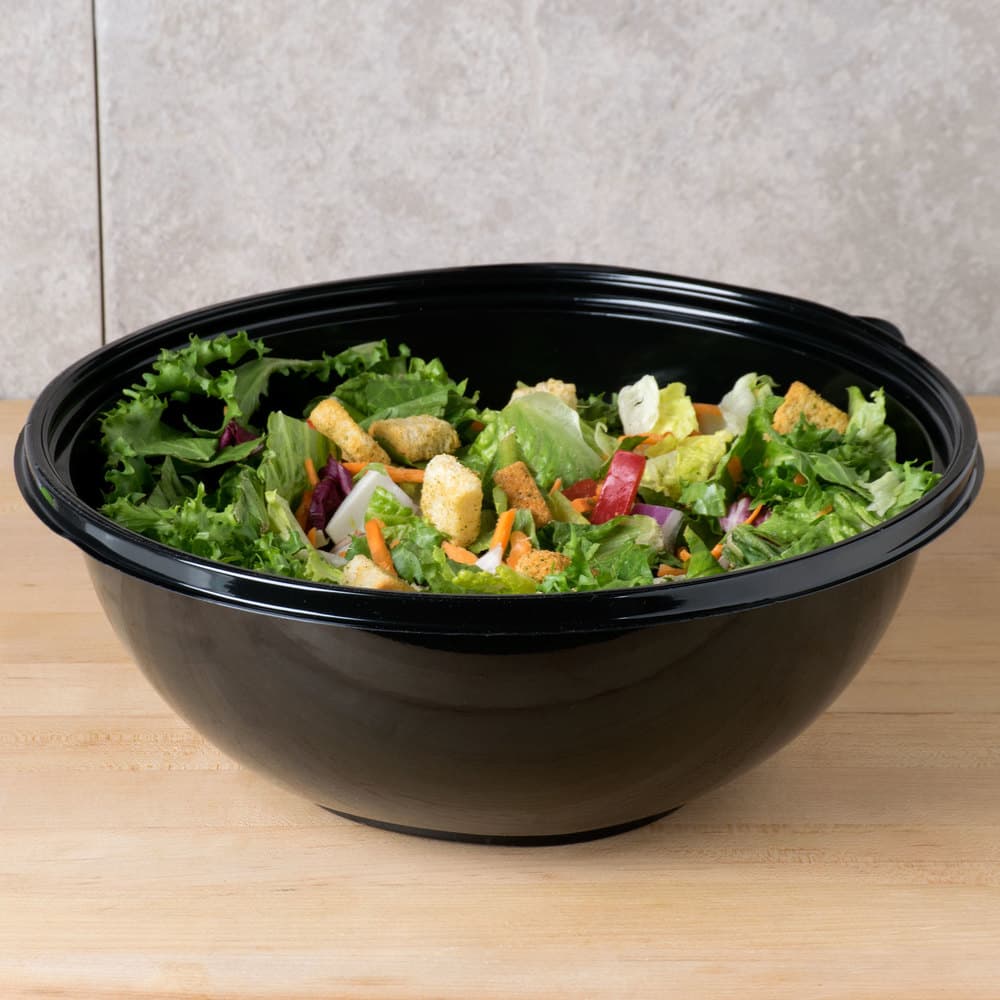 320 oz Round PET Bowl, Black - Image 1