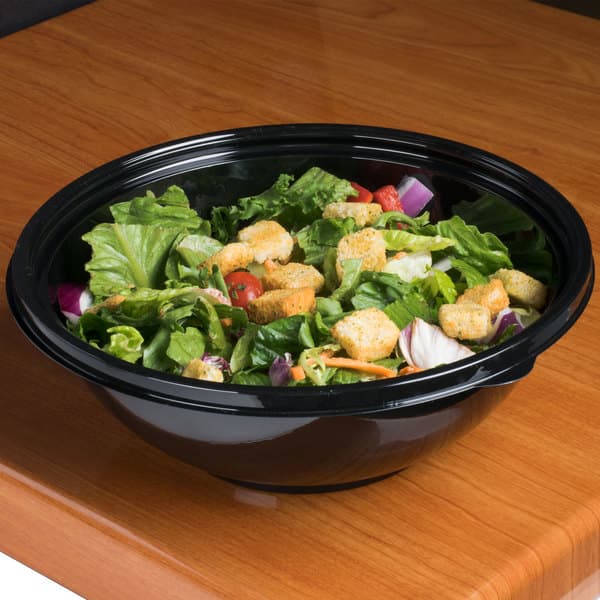 80 oz Round PET Bowl, Black - Image 1