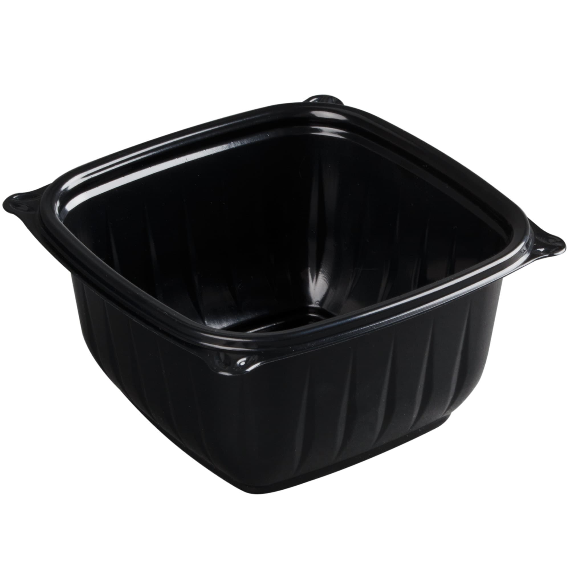 Dart B16SB PresentaBowls Pro 16 oz. Black Square Plastic Bowl - Image 1