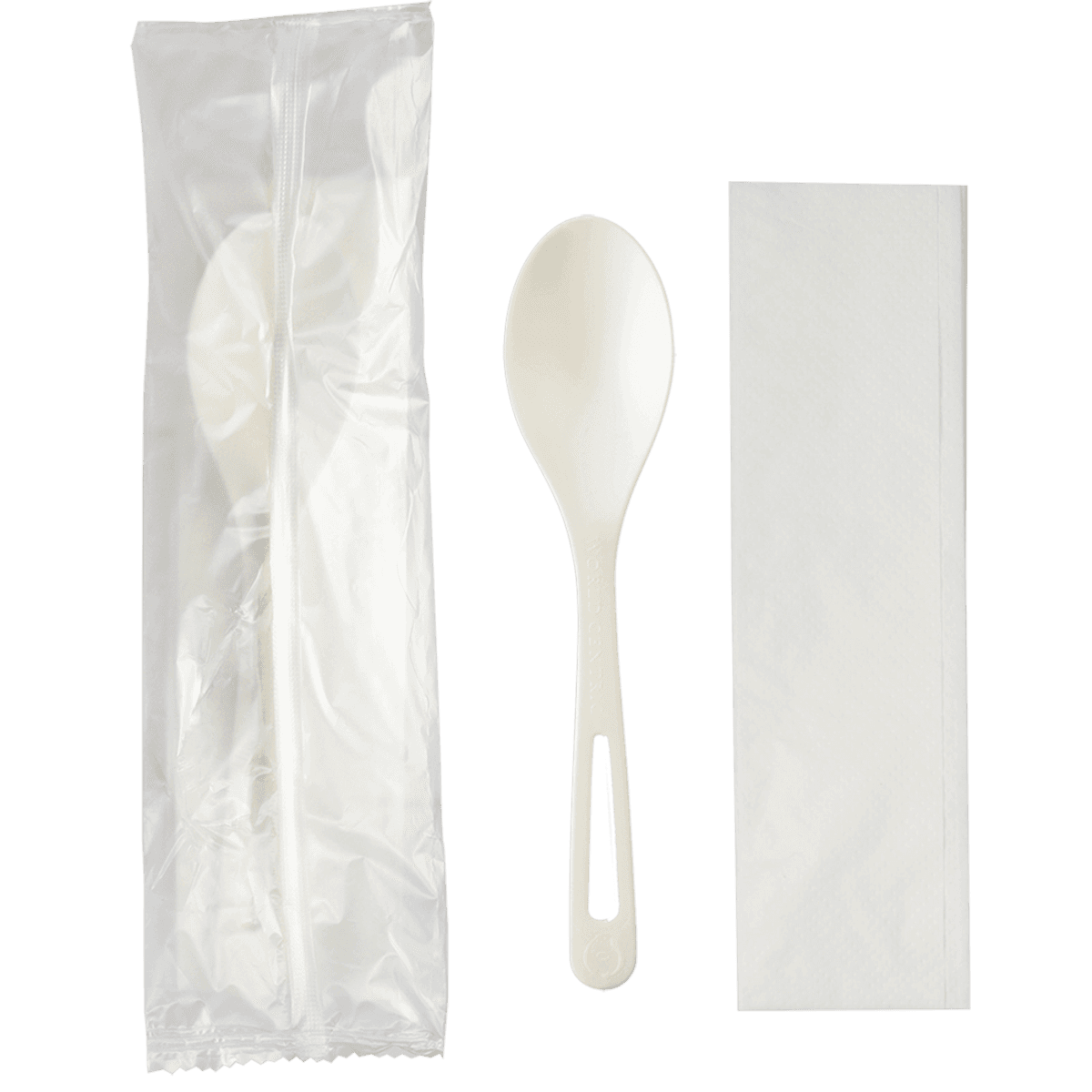 6" Individually Wrapped Spoon with Napkin