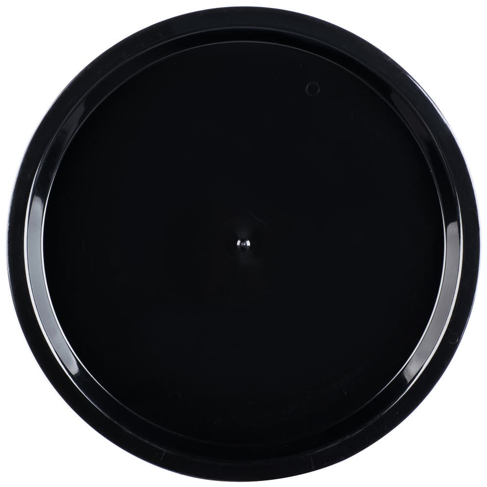 Fineline ReForm 16" Black High Rim Plastic Catering Tray - Image 1