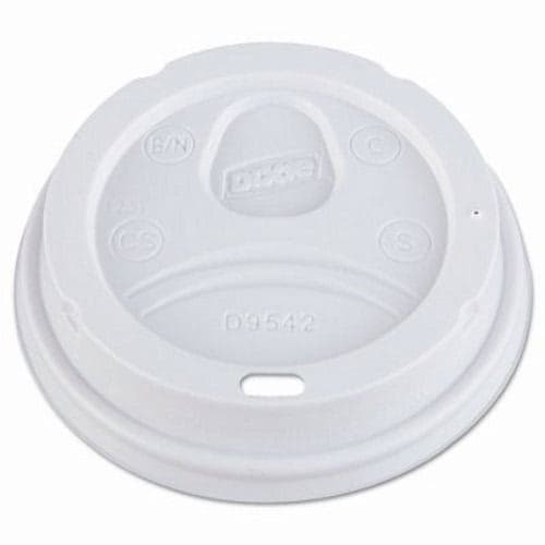 Dixie® Large White Dome Plastic Hot Cup Lids - Image 1