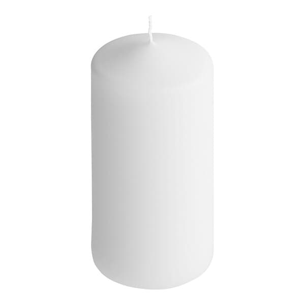 Fancyheat F450 3" x 6" White Wax Pillar Candle - Image 1