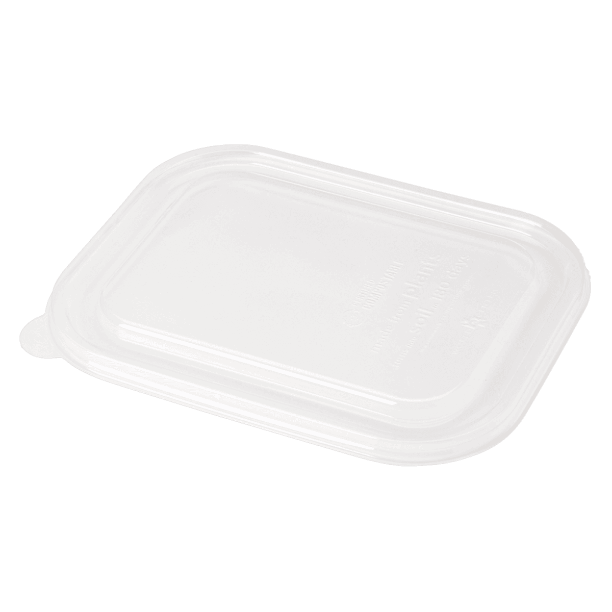 Clear PLA Lid - fits 8x6 Fiber Food Containers - Image 1