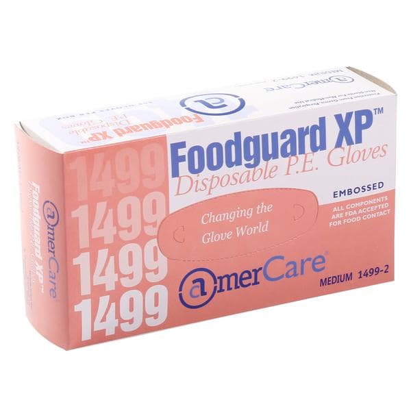 AmerCare Foodguard XP Medium Embossed Powder Free Glove