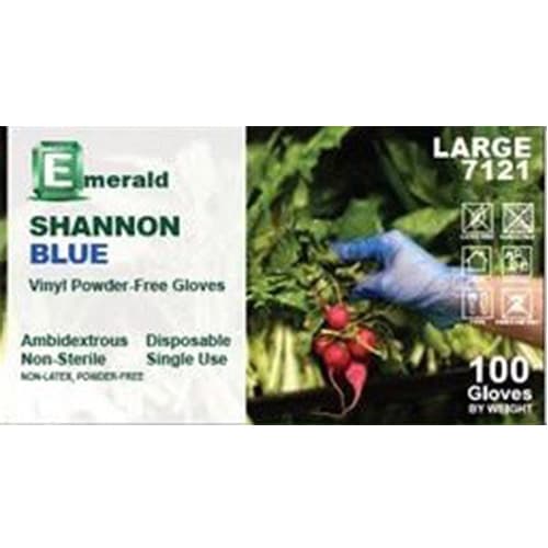 Emerald Large Shannon Vinyl Latex Free Powder Free Glove - Image 1