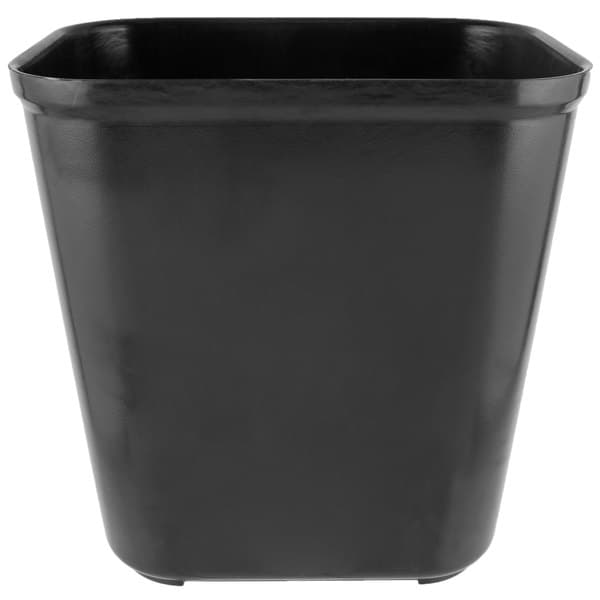 Rubbermaid FG254300BLA 28 Qt. / 7 Gallon Black Rectangular Fire Resistant Medical Wastebasket