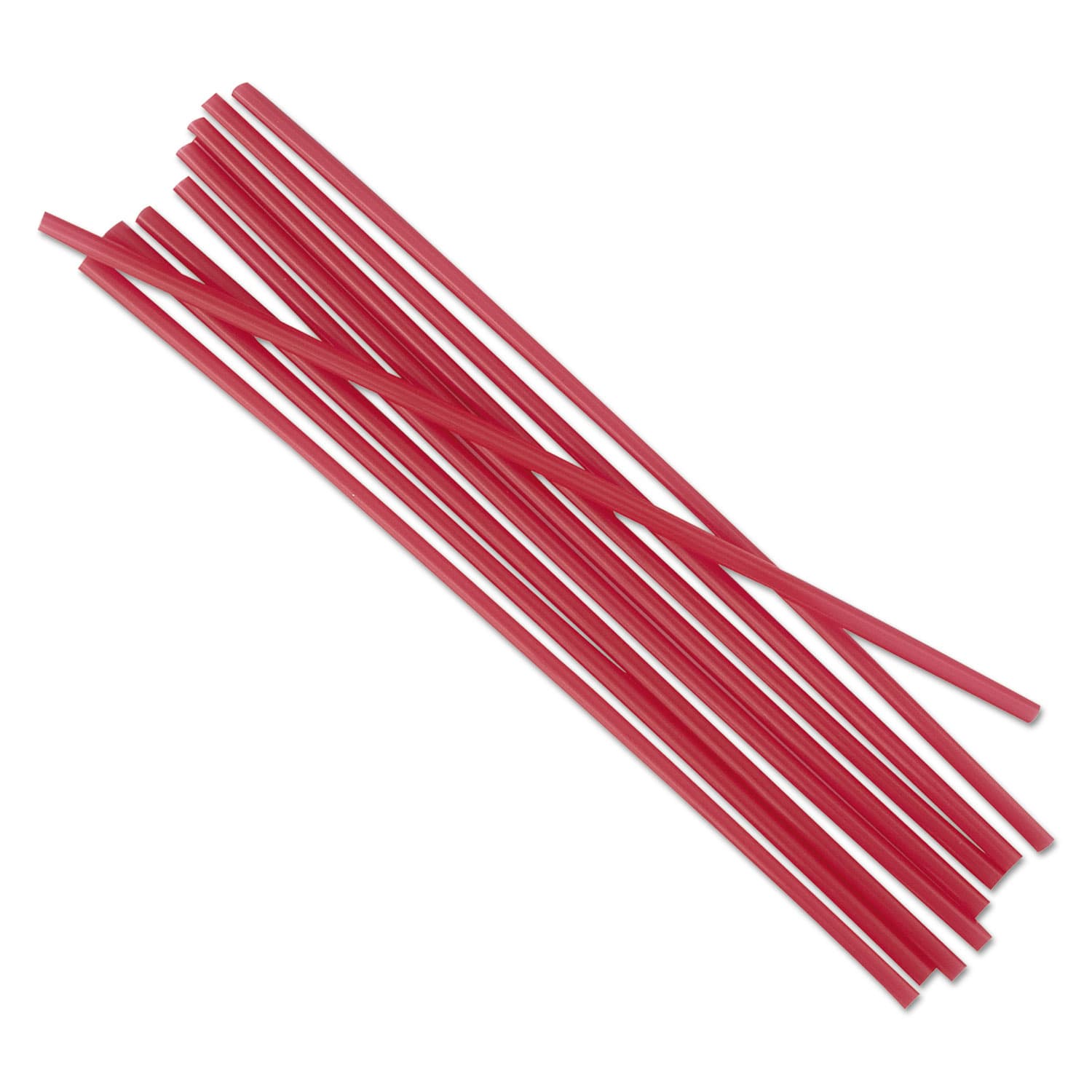 Boardwalk® Single-Tube Stir-Straws, 5 1/4″, Red, 1000/Pack, 10/Carton - Image 1