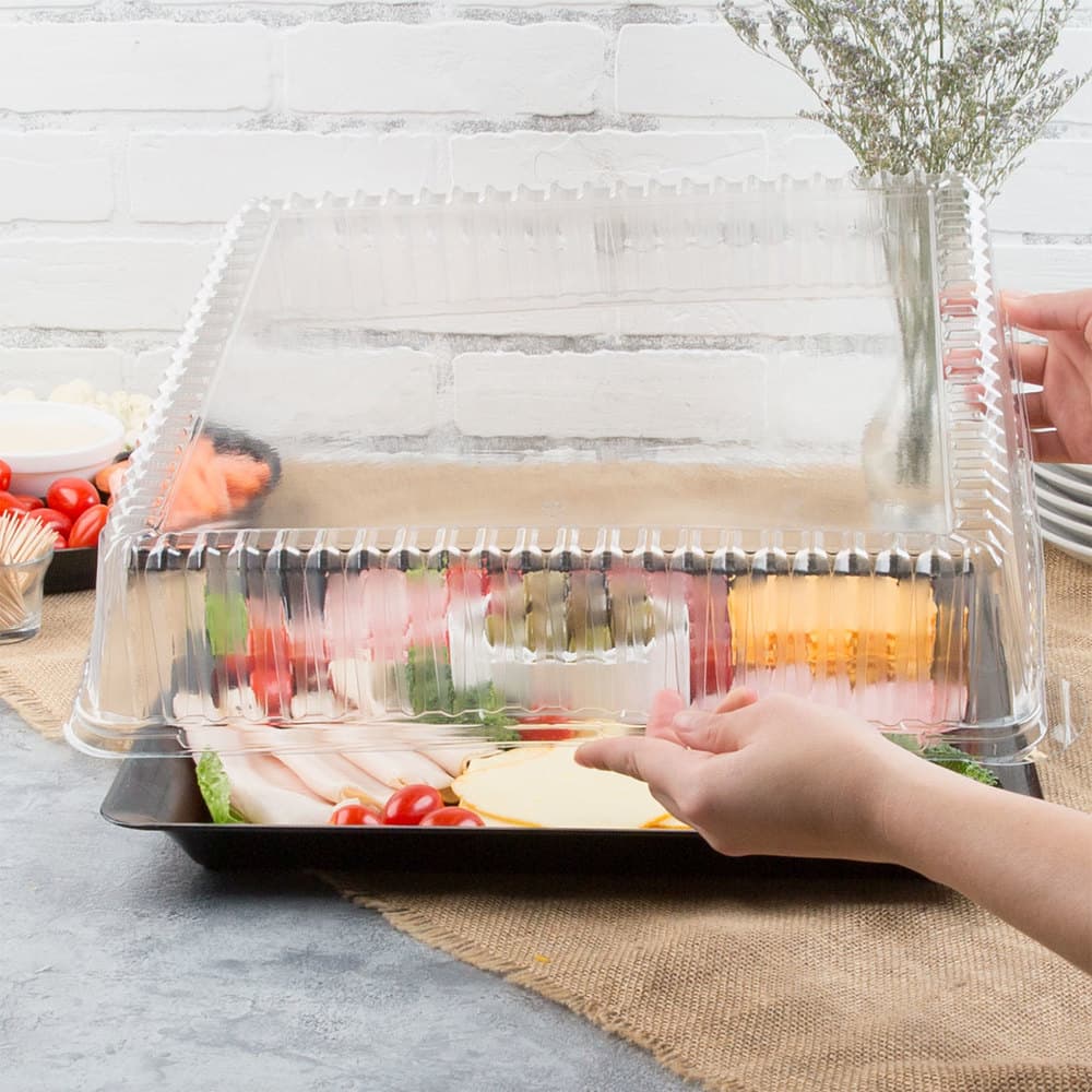 Fineline DDSQ1616.L Innovative Caterware 16" x 16" Clear Plastic Square Dome Lid - Image 1