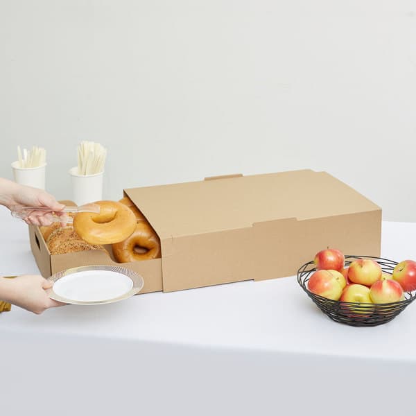 Large Kraft Catering Tray with Cover - Image 1