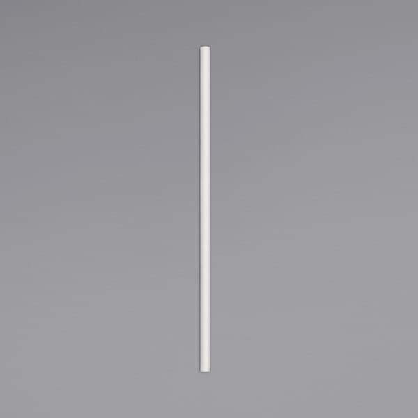 7.75" Standard White Paper Straw, Unwrapped - Image 1