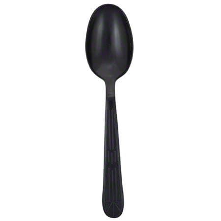 Emerald Heavy Weight Black Plastic Teaspoon - Image 1