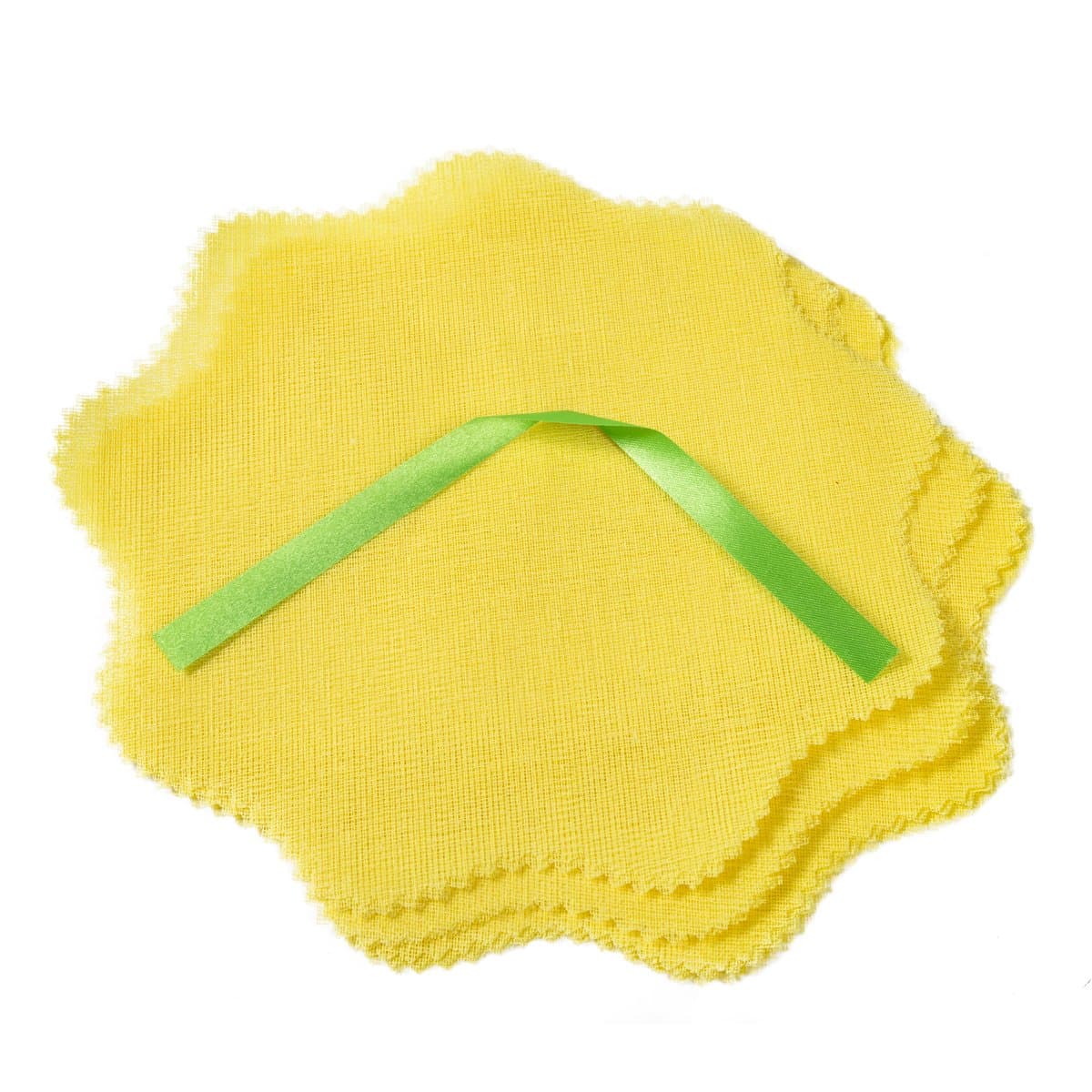 AmerCare Royal Yellow Lemon Flat Wrap With Green Ribbon