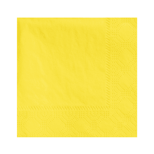 Hoffmaster 4.75 " Regal Embossed 2-Ply Sun Yellow Beverage Napkins - Image 1