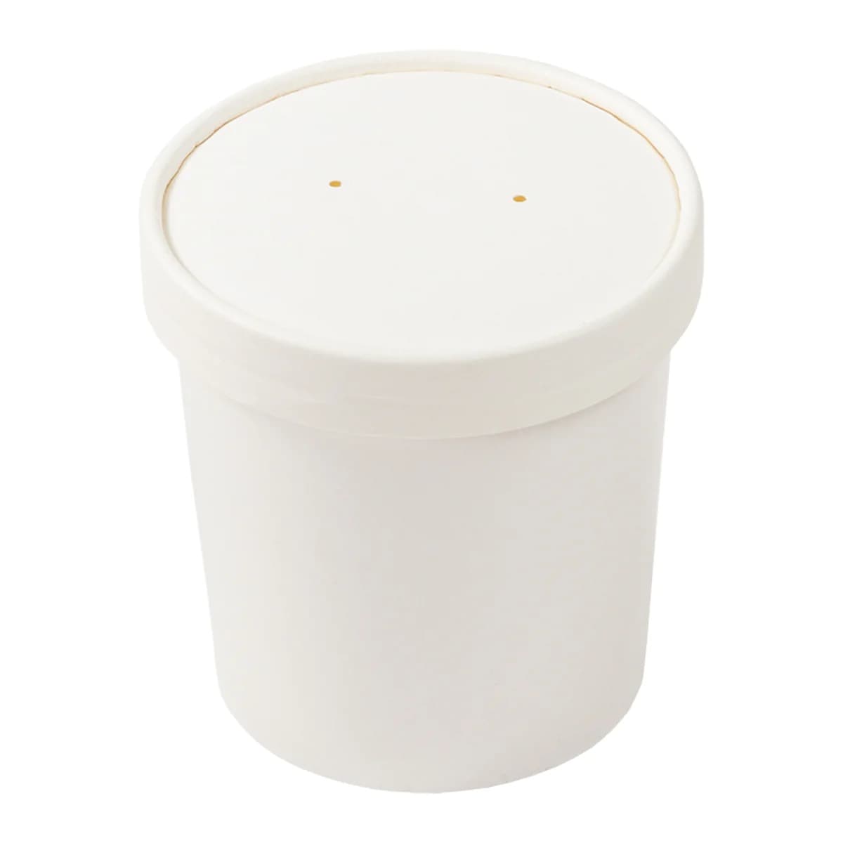 AmerCare Royal 16 oz. White Paper Food Container & Lid Combo - Image 1