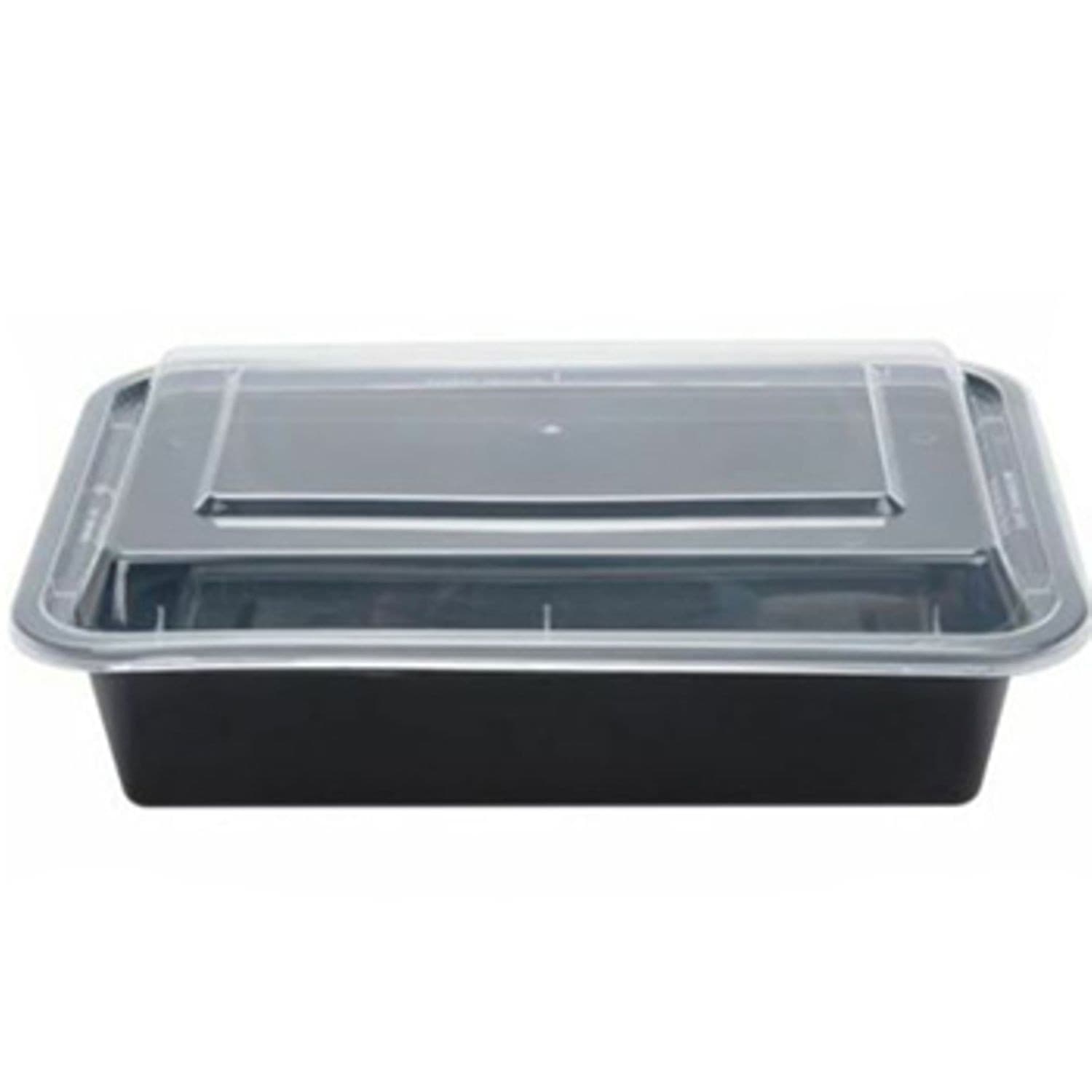 48 oz Rectangle PP Container Combo Kit