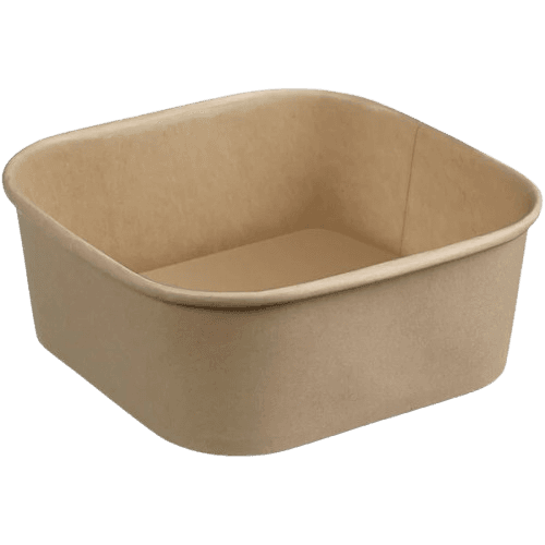 32 oz Square Kraft Paper Bowl