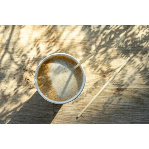 6" White PHA Cocktail Stirrer, Unwrapped - Image 1