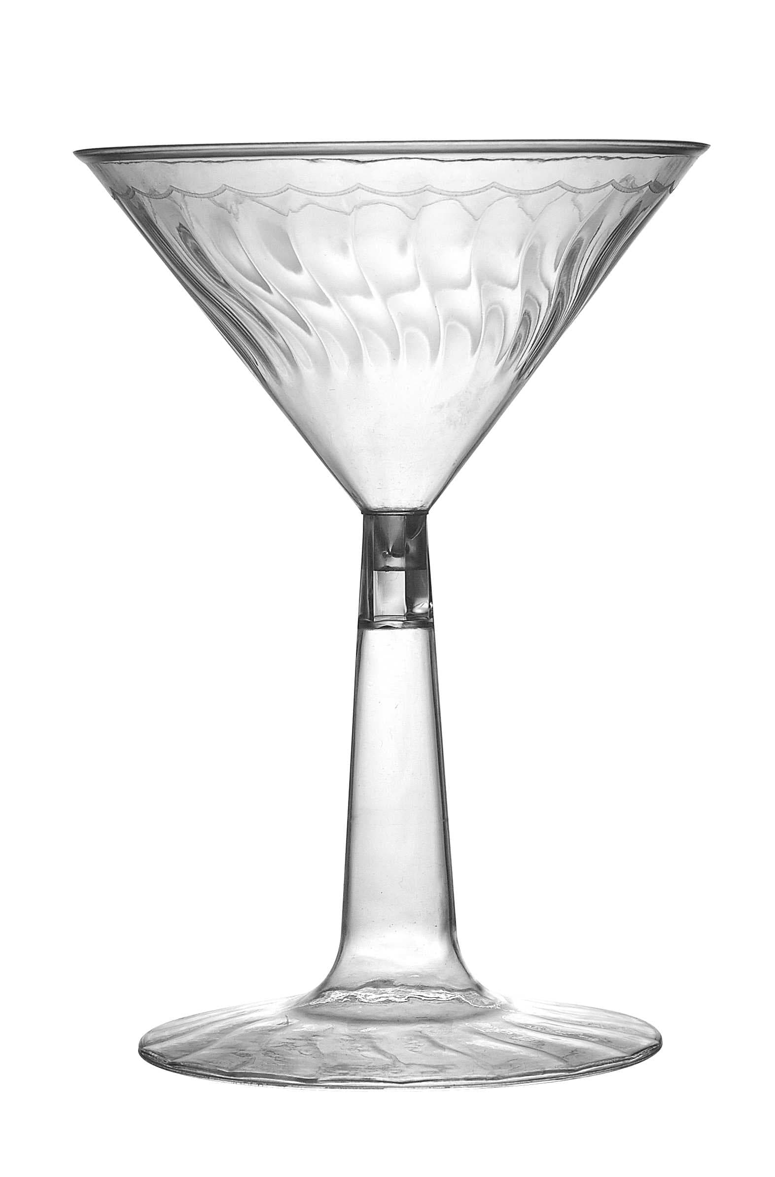 6 oz Clear 2-Piece Martini Glass, PS