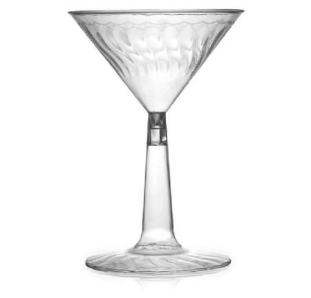 6 oz Clear 2-Piece Martini Glass, PS - Image 1